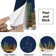 thumbnail image 4 of Peel and Stick Wallpaper Canvas Skyline Dallas Texas Modern Art Wall Mural Decor Self Adhesive and Removable 69in x 98in, 4 of 5