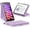 07-Purple, variant on Case for iPad mini 7 (A17 Pro) 2024 / iPad mini 6 2021, Magnetic Origami Slim Protective Case, Book-Style Foldable Cover with Pencil Holder, Multi-Angle Stand, Auto Wake/Sleep, Black