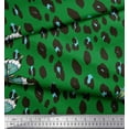 thumbnail image 3 of Soimoi Green Cotton Voile Fabric Artistic Insect & Leopard Animal Skin Print Sewing Fabric BTY 56 Inch Wide, 3 of 3