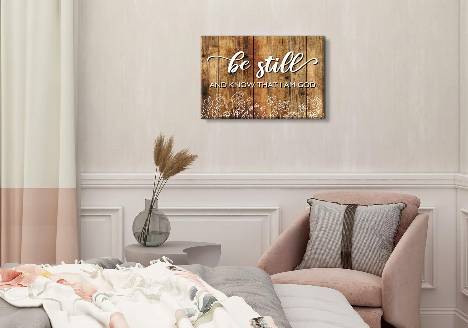 AXXPosters-Rustic Brown Christian Wall Art Be Still Know That I am God ...