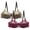Gold, variant on 2 Pack Push Up Bras for Women Lace Embroidered Plus Size Bra Semi See Through Underwire Brassiere Support Lift Up Bralettes Hot Pink L