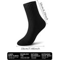 thumbnail image 6 of 3Pairs Boot Socks for Women Winter Wool Solid Thick Warm Socks Crew Socks Christmas Gift, 6 of 6
