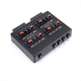 thumbnail image 3 of SP-24 Mini 2-IN-4-OUT Stereo Audio Amplifier Switcher Box Speaker Splitter,1 x Speaker Box,Black&red, 3 of 7