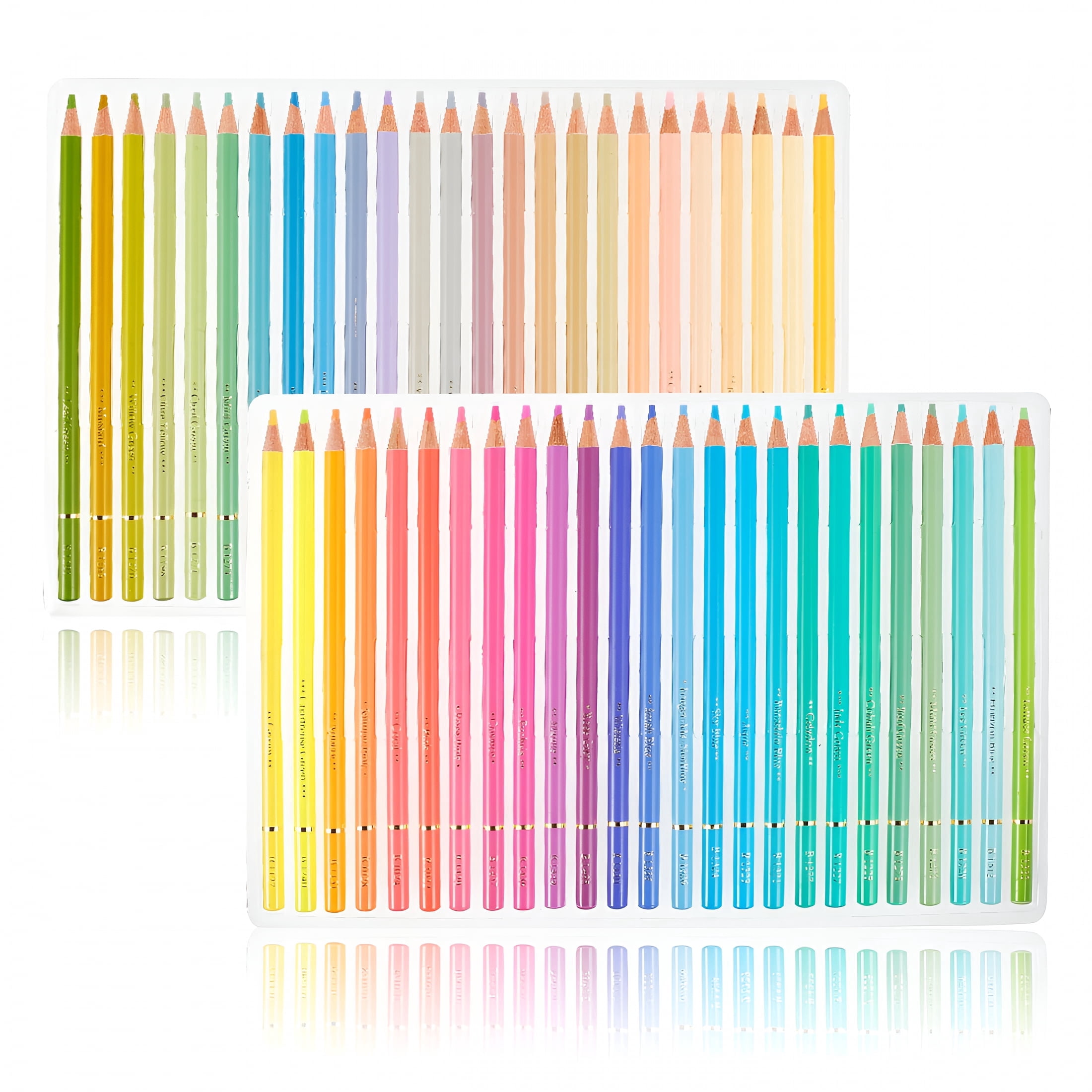 CCOCC 2026 New 50Pcs Count Oil Colored Pencils Set for Adults Macaron Colored Pencils Artists Drawing Colored Pencils Set Soften Wooden Oil Pastel Colored Pencils for Student