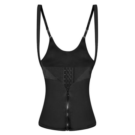 

Women Three-Row Zipper Sling Tight Sports Sweat Fitness Shaping Body Abdomen Gathered Shapewear