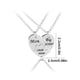 thumbnail image 3 of Collar para mujer, joyería para mujer, collar de acero inoxidable con costura de rompecabezas y colgantes de corazón con nombre personalizado., 3 of 5