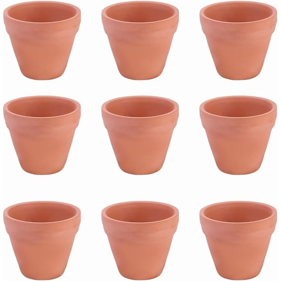 10Pcs Small Terracotta Pots Bulk Ceramic Porcelain Pottery Plant Cactus Flower Mini Planter Pot with Drainage Hole
