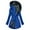 Blue, variant on Winter Coats for Women Puffer Jacket Womens Women FALL And Winter Clothing Solid Color Hooded Plush Cotton