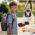 thumbnail image 5 of HUIACONG 4Pcs Cherry Blossom Axolotl Kids Backpack Set for Girls, Padded Strap Bookbag with Insulated Water Bottle, Water Bottle Cover and Lunch Box, Great Choice for Elementary School Girls, 5 of 7