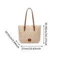 thumbnail image 3 of Women's Lace Tote Handbags Mid Capacity Top-handle Shoulder Purses Casual Summer Beach Bags for Women Work Travel Daily Use, 3 of 4