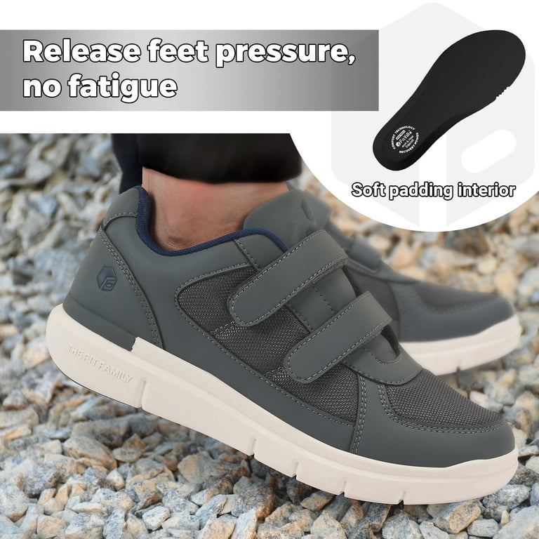 FitVille Diabetic Shoes for Men Extra Wide Width Mens Diabetic Shoes for Neuropathy Swollen Feet Shoes Pain Relief