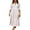 B-White, variant on Long Sleeves Dresses, Women's Summer Print Casual Loose Long Sleeve Crew Neck Dress