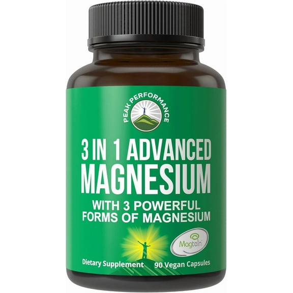 3 in 1 Advanced Magtein Magnesium Complex Capsules with Clinically Tested Magnesium L-Threonate, Glycinate & Taurinate.