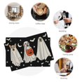 thumbnail image 5 of Halloween Placemats Set of 4,Black Cute Ghost Pumpkin Bats Table Mats 12x18 inch, Fall Autumn Holiday Heat-Resisting Non Slip Linen Burlap Place Mats for Kitchen Dining Table Decor, 5 of 5