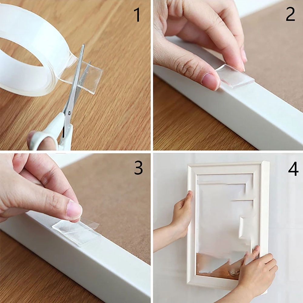 Ultra Strong Double Sided Nano Tape 2M/5M Heavy Duty Adhesive Tape for Home Appliance Mounting and Wall Fixing Waterproof Tape
