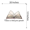 thumbnail image 4 of Spanish Wall Decals for Care Taker Daycare - Nunca es tarde para aprender Learning Quote in Spanish Home Wall Sticker - Size: 20 In x 12 In, 4 of 5