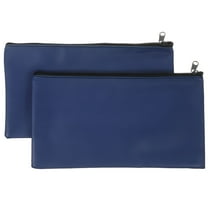 GASTROPOD 2Pcs Zipper Bill Bags Money Bags Bank Deposit Money Bags with Zipper PU Leather Bill Storage Bags