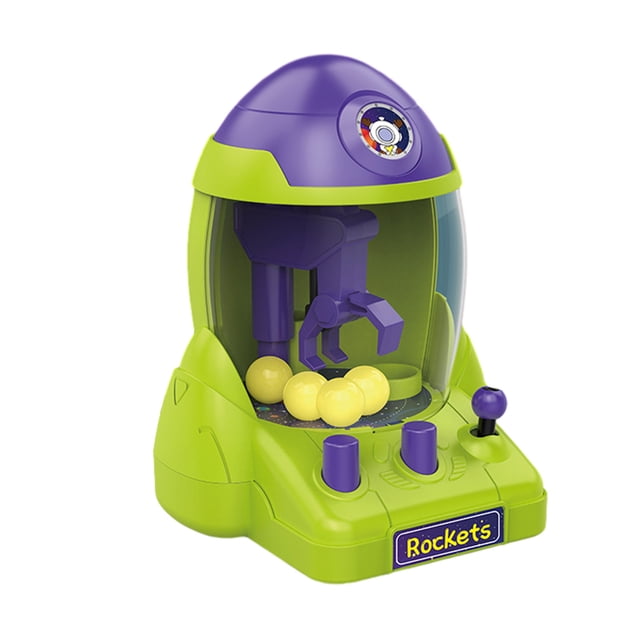 Green Space Themed Mini Ball Grab Machine Toy With Claw Game Interactive Puzzle Fun For Kids Portable Design Size 5 X 4.1 Inches