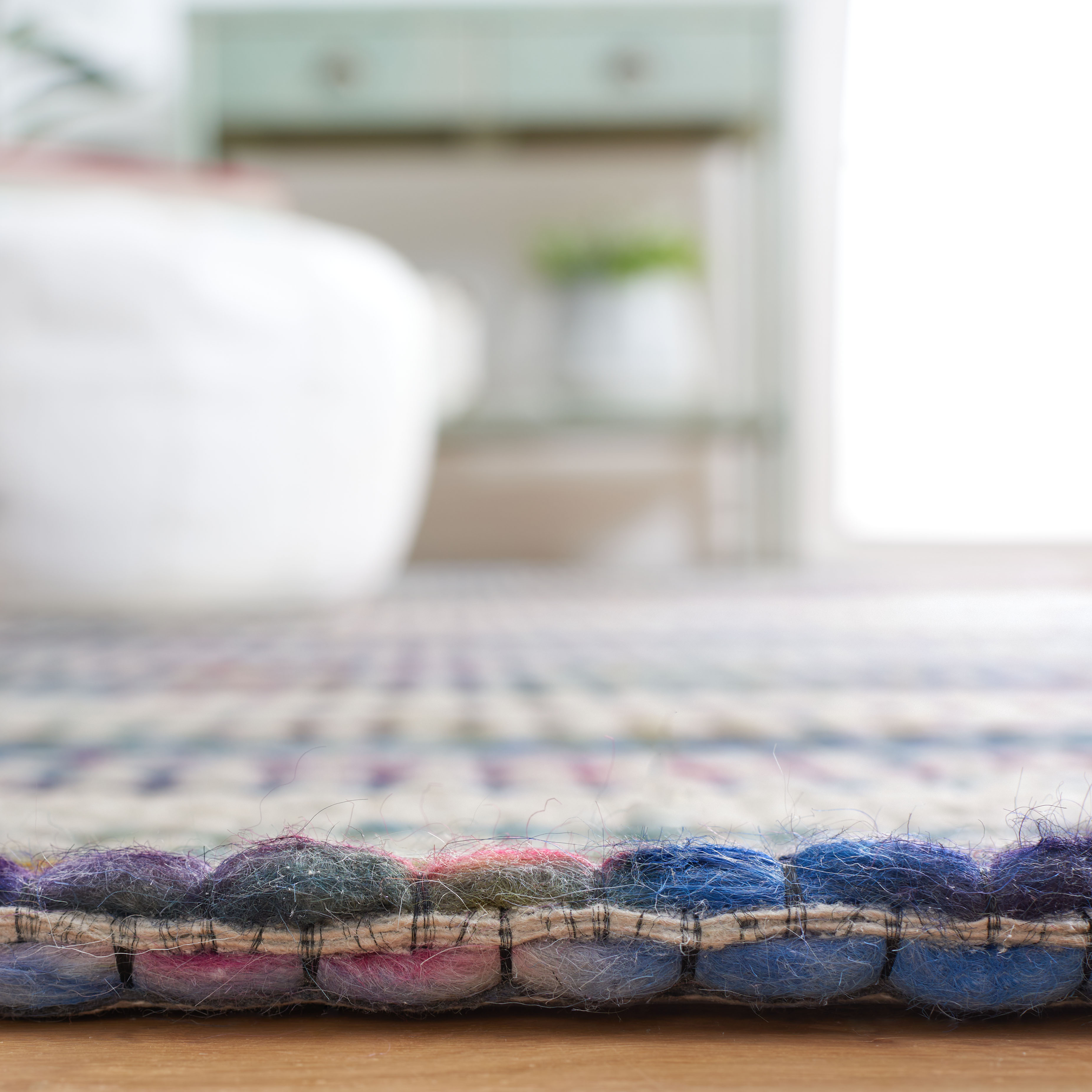 SAFAVIEH Marbella Roland Striped Area Rug, Ivory/Blue, 3' x 5'