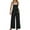 Black, variant on hoksml Trousers for Women, Woman Spring Summerl Solid Color Fashion CasualPocket Sling Sleeveless Cotton And Linen Jumpsuit on Clearance