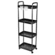 thumbnail image 1 of Carrito de Almacenamiento Delgado, Organizador de Almacenamiento para Baño de 4 Niveles, Carrito de Almacenamiento Deslizante Móvil para Cocina, Negro, 1 of 5