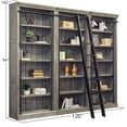 thumbnail image 2 of Martin Furniture Avondale 5-Adjustable Shelf 3 PC Tall Wood Bookcase - Wall Gray, 2 of 7