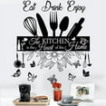 thumbnail image 2 of Wall Stickers - The Kitchen Is  Sign Decor, Eat Drink Enjoy Quotes, Removable DIY Vinyl Art for Living Room, Dining Room, 2 of 6