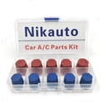 thumbnail image 2 of Nikato 10 Pcs Rouge&Bleu Haute Basse Pression Valve de Service de Climatisation Auto Embouts, 2 of 8