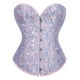 thumbnail image 2 of Tops de corsé Prolriy para mujer, conjuntos de top de corsé con bustier para mujer, faja de cintura de satén negro, tops góticos de talla grande, tops de mujer azules XS, 2 of 4