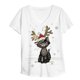 thumbnail image 4 of Blusa de manga corta con cuello en V informal para mujer a la moda, camisetas de verano Fridja bn4002, 4 of 5