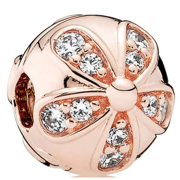 Authentic Rose Gold Clip Dazzling Daisies 781493CZ