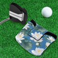 thumbnail image 5 of Haosy Lily Flower in Water Golf Mallet Putter Cover Strong Magnetic Leather Golf Club Headcover Closure, 5 of 7