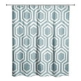 thumbnail image 2 of Creative Products Blue and White Honeycomb 71x74 Shower Curtain, 2 of 2