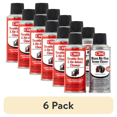 (6 pack) CRC Mass Air Flow & Throttle Body Single-Use Cleaner Twin Pack Kit