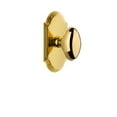 thumbnail image 3 of Grandeur Arcedn_Prv_238 Arc Solid Brass Privacy Door Knob Set - Brass, 3 of 6