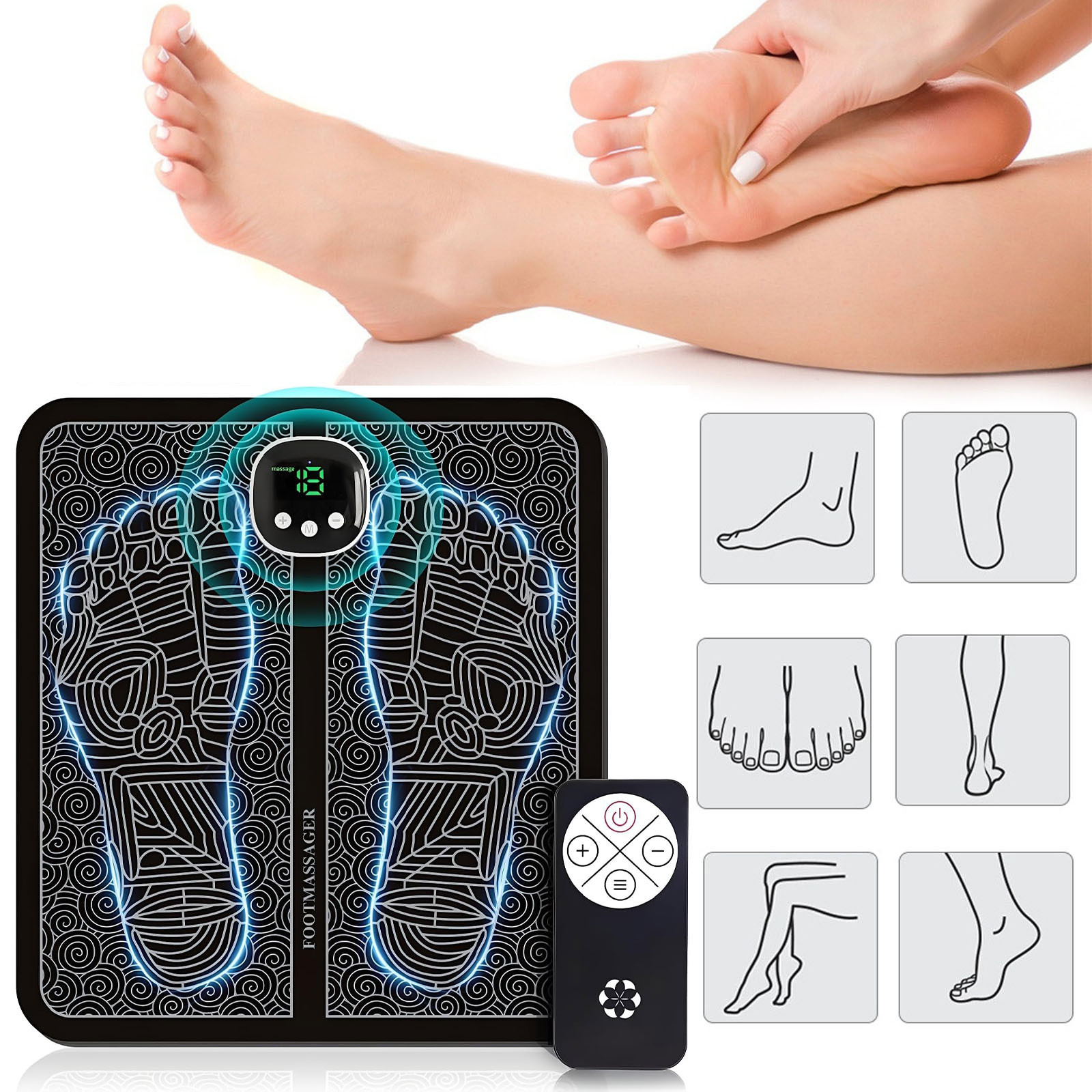 Foot Massager Mat,Foot Massager For Neuropathy Feet, Whole Body ...
