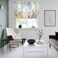 thumbnail image 3 of Easter Kitchen Curtains Window Panels, Spring Rabbit Ears Foot Flowers Eggs Green Wooden Insulated Window Treatment Curtain, Grommet Curtains for Bedroom/Living Room/Bathroom, 2 Piece 27.5"Wx39"L, 3 of 8