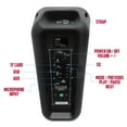 Fisher Portable Bluetooth Speakers with LED Lighting, Black, FBX520R