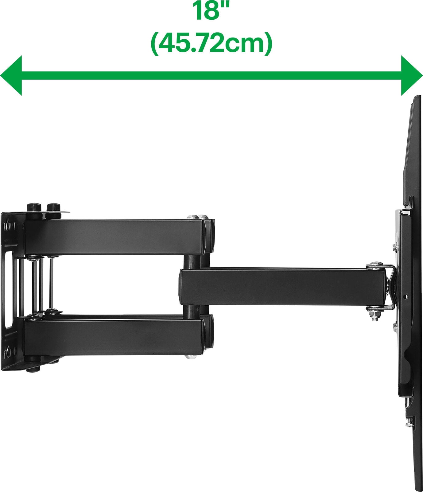 Best Buy Essentials - Full Motion TV Wall Mount for 47–84" TVs - Black