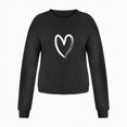 thumbnail image 4 of NOLDARES Womens Oversized Sweatshirt No Hood Fall Crewneck Graphic Pullover Sweatshirts Vintage Long Sleeve Tops,Black,XXL, 4 of 4
