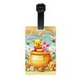 thumbnail image 1 of Custom Winnie The Pooh Luggage Tags for Suitcases Cute Cartoon Bear Baggage Tags Privacy Cover ID Label, 1 of 1