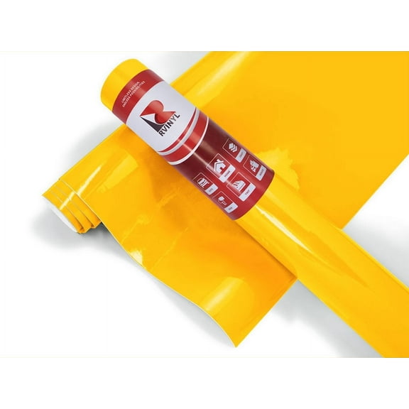 ORACAL Craft Vinyl Film Roll 651 Yellow 021 Permanent Adhesive Easy Cutting - 12" x 10ft