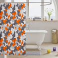 thumbnail image 3 of Manfei Retro Camouflage Shower Curtain 72Wx72L, Old Fashion Camo Shower Curtain 72Wx72L, Orange, 3 of 5