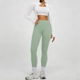 thumbnail image 2 of ZJXFGS Women Workout Sets 2 Piece Seamless Yoga Outfits Long Sleeve Zip up Jacket High Waist Leggings Athletic Gym Set White 2XL, 2 of 7