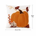 thumbnail image 3 of 2pcs Plush 3D Fall Pumpkin Maple leaf Throw Pillows Covers,Thanksgiving Halloween Fall Decor,Fall Pillow Covers for Home Sofa Couch Bed, 3 of 5