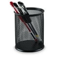 thumbnail image 3 of 3 Pack Pen Holder Metal Mesh Pencil Holders Round Shaped Pen Holders for Desk Office Wire Mesh Container Pen Organizer,Black, 3 of 3