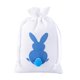 thumbnail image 4 of 20 bolsas de regalo de conejito de Pascua con cordón, suministros para fiestas, 4 of 5