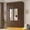 Brown, variant on ChVans 3 Door Armoire Wardrobe Closet with Top Cabinet and Mirror, 94.5'' LED Wardrobe Armoire with 3 Drawers, Hanging Rod & Multi-Layer Shelves for Bedroom, Black