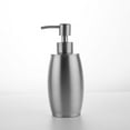 thumbnail image 2 of MasteelfCA Metal Bathroom Kitchen Oval Shape Soap Lotion Pump Bottle Dispenser (Silver), 2 of 8