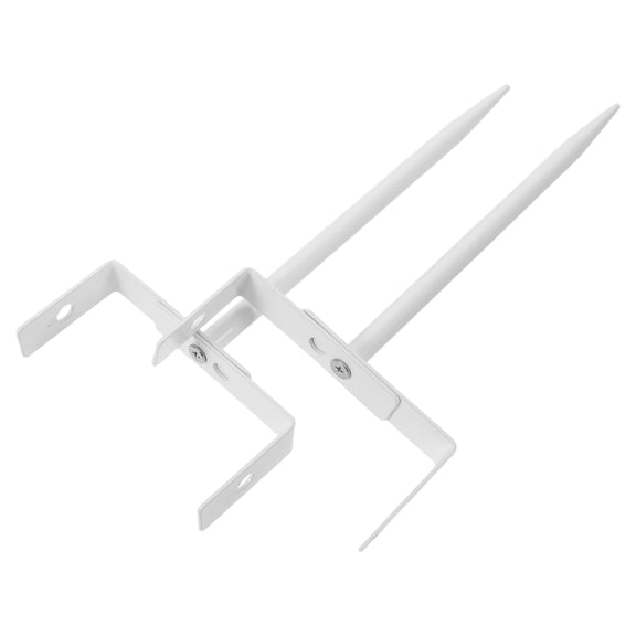 MOKKHNB 2Pcs White Iron Downspout Anchor Bracket Durable Adjustable Rain Gutter Holder for Home